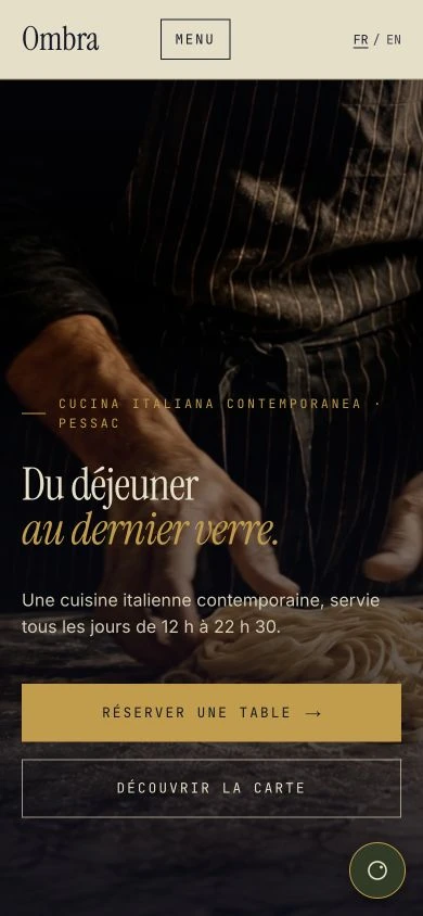 L’accueil du véritable site Ombra