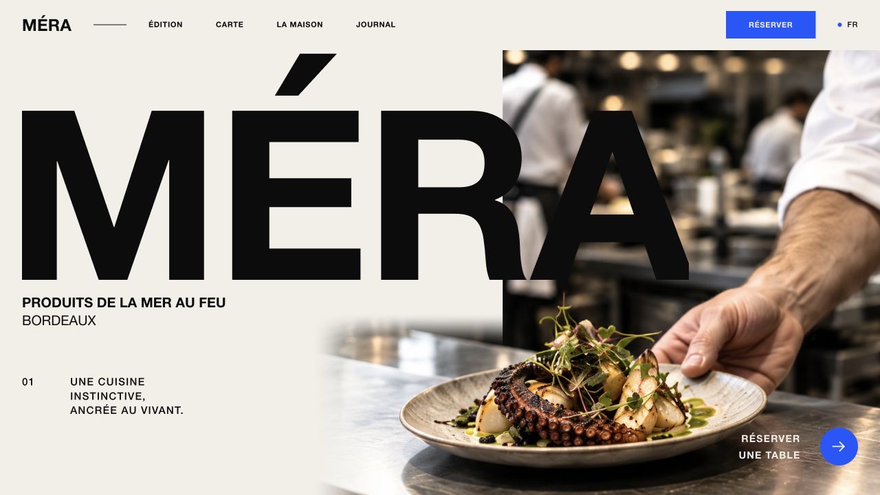 Interface du site Méra